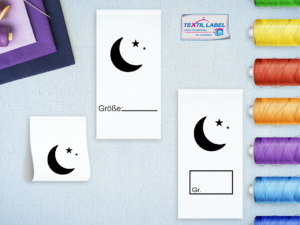 Mond Größenetikett Textiletiketten für Größenbeschriftung M056057