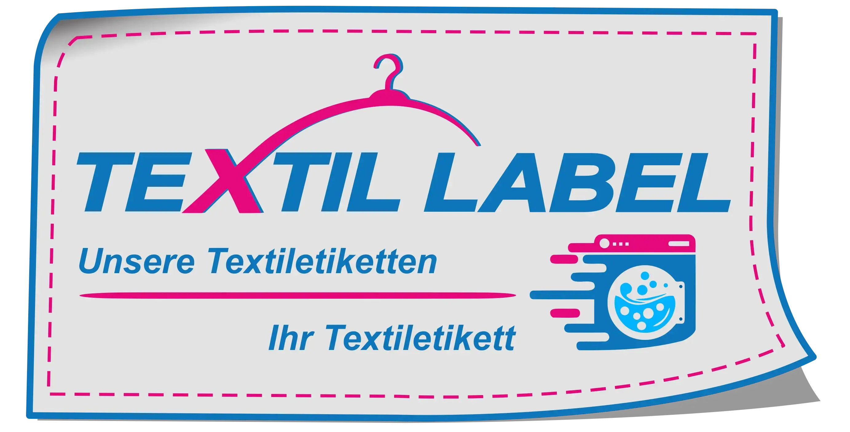 Textiletiketten individuell, Pflegeetiketten Textiletikettten Logo Textil Label.de