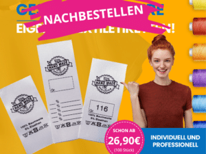 Textiletiketten Konfigurator Textil-Label Konfigurator Nachbestellen