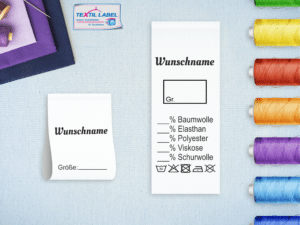 UT014 UT015 Texiletiketten Wunschname
