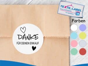 Aufkleber Danke für deine Bestellung, rund Ø 5cm MB003