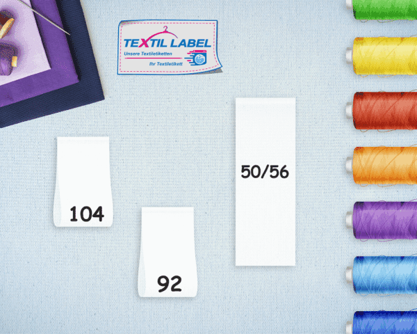 Labels Größen Textiletiketten SG001