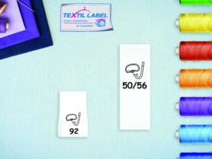Labels Motiv und Größen Textiletiketten SG008