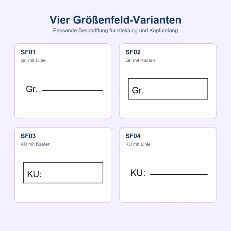 Textiletiketten mit eigenem Logo, Material zum selbst beschriften